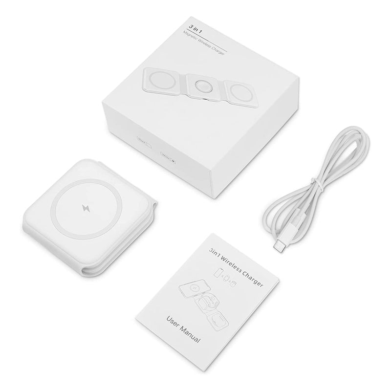 3 in 1 Foldable Wireless Charger – Magsafe Fast Wireless Charging Pad
