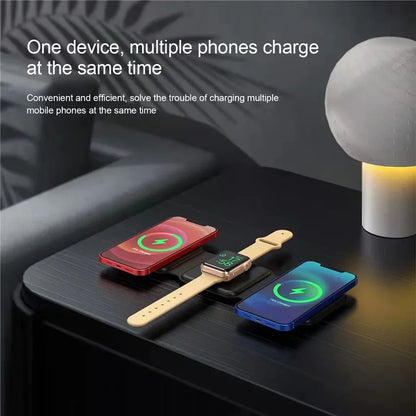 3 in 1 Foldable Wireless Charger – Magsafe Fast Wireless Charging Pad